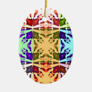 Hakuna Matata lions gift Ceramic Tree Decoration