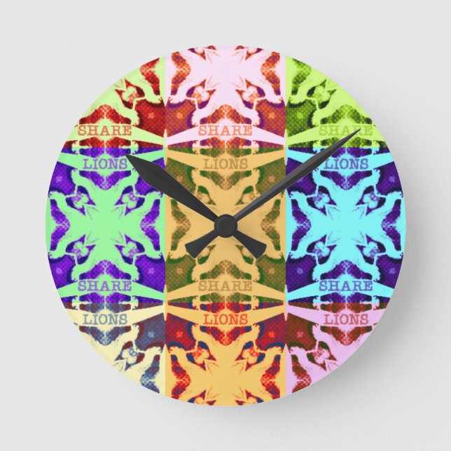 Hakuna Matata lions gift Round Clock (Front)