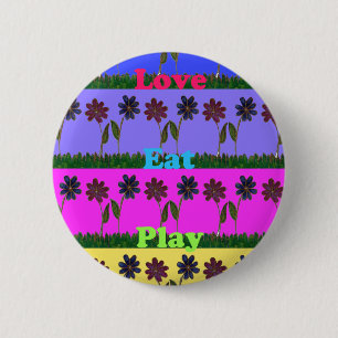 Hakuna Matata Love Eat Play.png 6 Cm Round Badge