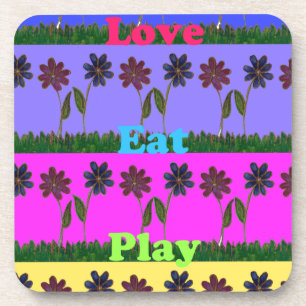 Hakuna Matata Love Eat Play.png Coaster