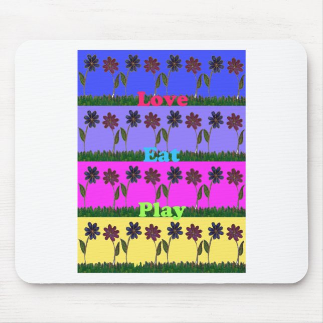 Hakuna Matata Love Eat Play.png Mouse Mat (Front)