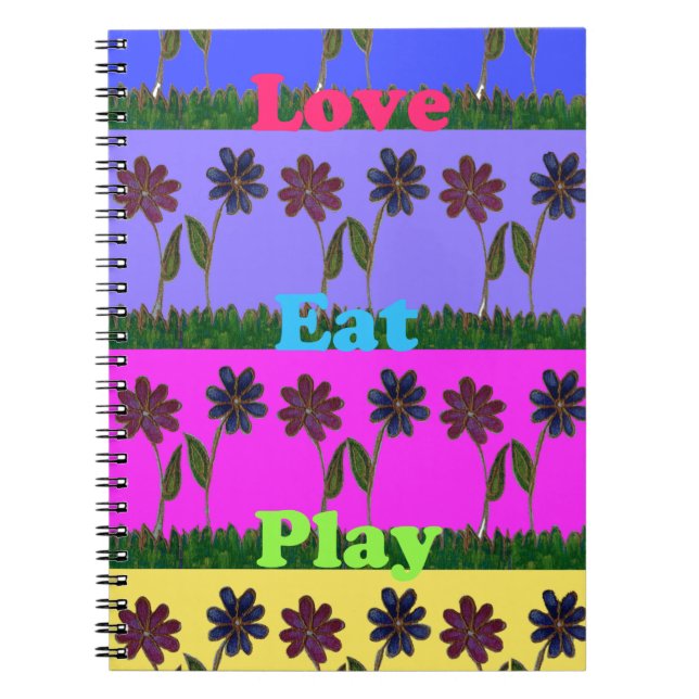 Hakuna Matata Love Eat Play.png Notebook (Front)