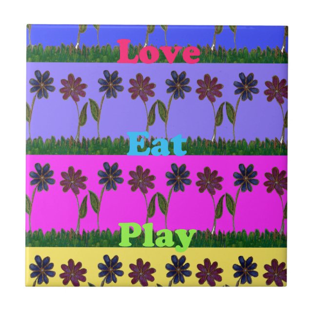 Hakuna Matata Love Eat Play.png Tile (Front)