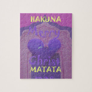 Hakuna Matata Merry Christmas Love  Design.jpg Jigsaw Puzzle