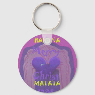 Hakuna Matata Merry Christmas Love Design.jpg Key Ring