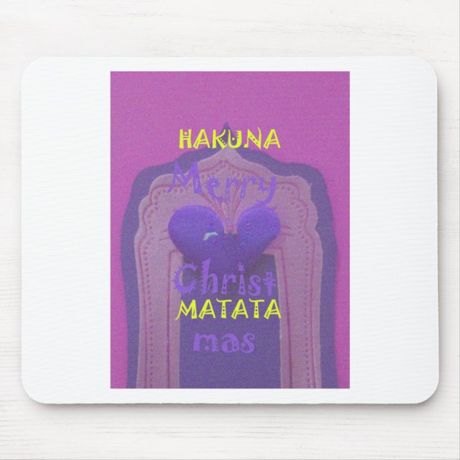 Hakuna Matata Merry Christmas Love  Design.jpg Mouse Mat (Front)