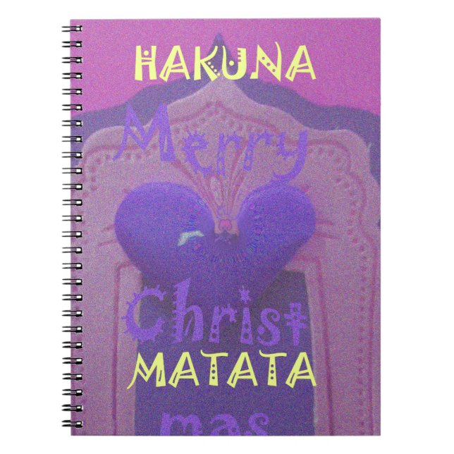 Hakuna Matata Merry Christmas Love  Design.jpg Notebook (Front)
