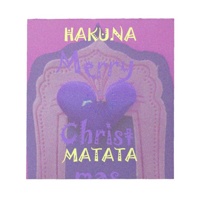 Hakuna Matata Merry Christmas Love  Design.jpg Notepad (Front)