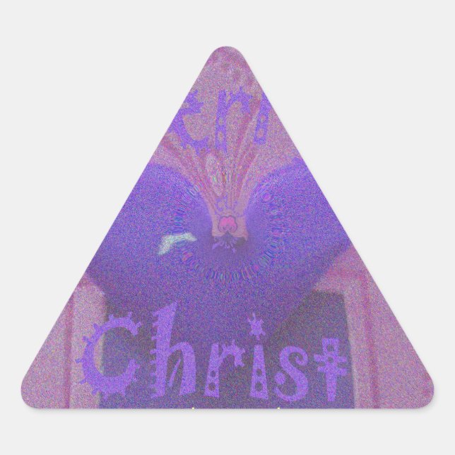 Hakuna Matata Merry Christmas Love  Design.jpg Triangle Sticker (Front)