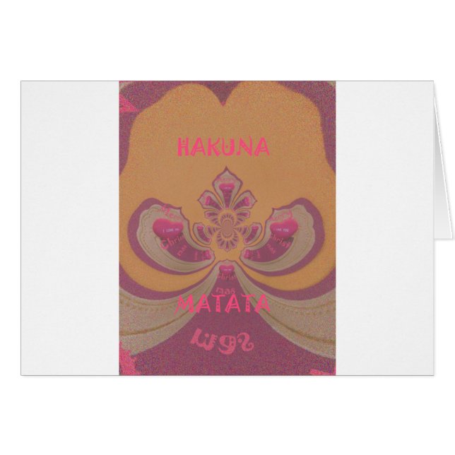 Hakuna Matata Merry Christmas lovely hearts design (Front Horizontal)