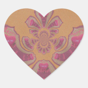 Hakuna Matata Merry Christmas lovely hearts design Heart Sticker