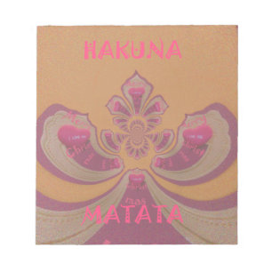Hakuna Matata Merry Christmas lovely hearts design Notepad