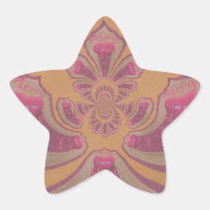 Hakuna Matata Merry Christmas lovely hearts design Star Sticker