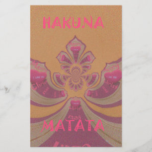 Hakuna Matata Merry Christmas lovely hearts design Stationery
