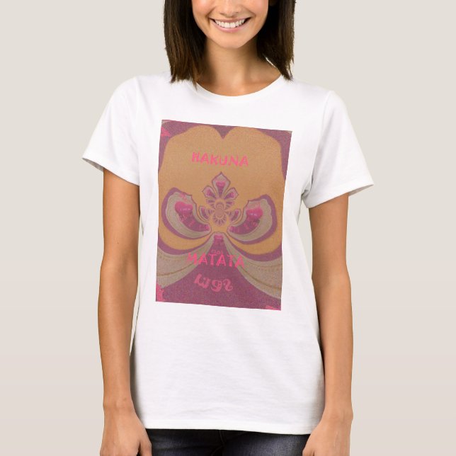 Hakuna Matata Merry Christmas lovely hearts design T-Shirt (Front)