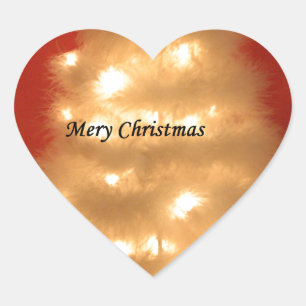 Hakuna Matata Merry Christmas white Heart Sticker