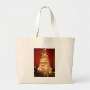 Hakuna Matata Merry Christmas white Large Tote Bag