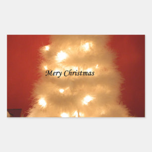 Hakuna Matata Merry Christmas white Rectangular Sticker