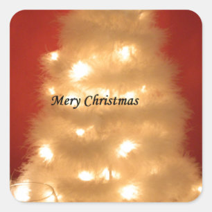 Hakuna Matata Merry Christmas white Square Sticker