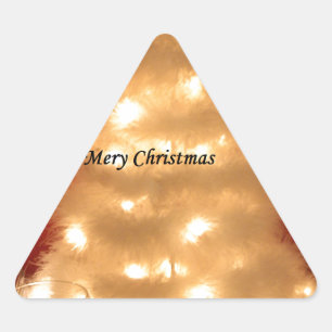 Hakuna Matata Merry Christmas white Triangle Sticker