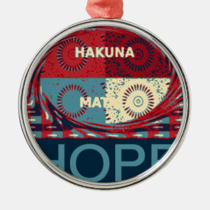 Hakuna matata metal tree decoration