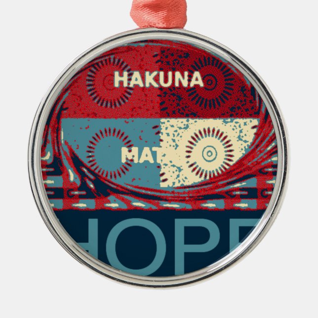 Hakuna matata metal tree decoration (Front)