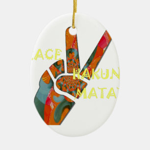 Hakuna Matata Peace Ceramic Tree Decoration