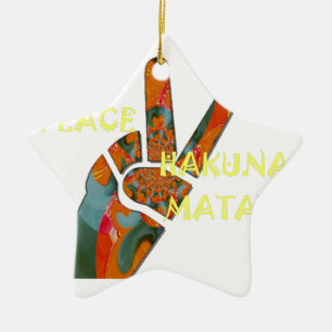 Hakuna Matata Peace Ceramic Tree Decoration