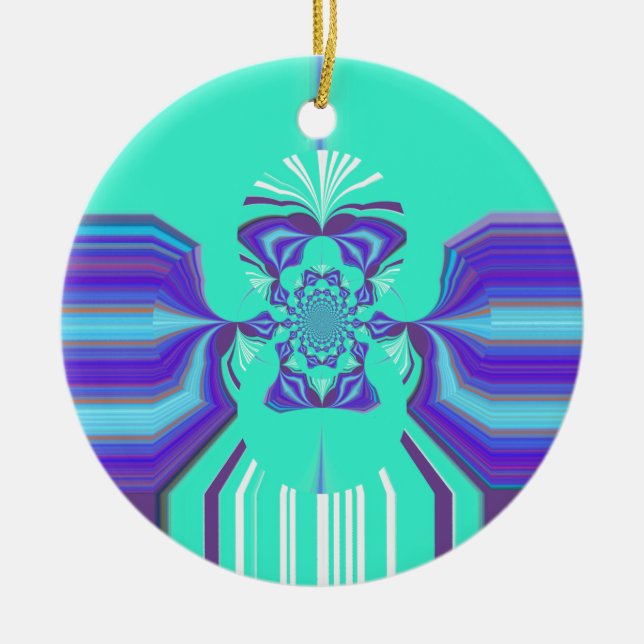 Hakuna Matata Purple blend Ceramic Tree Decoration (Front)