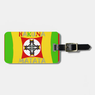 Hakuna Matata Rasta Colour Red Golden Green Luggage Tag