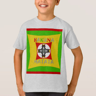 Hakuna Matata Rasta Colour Red Golden Green T-Shirt