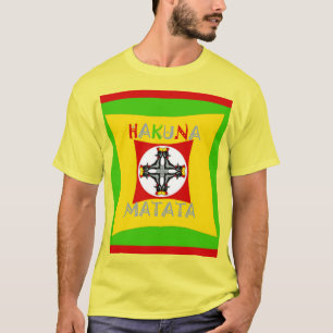 Hakuna Matata Rasta Colour Red Golden Green T-Shirt