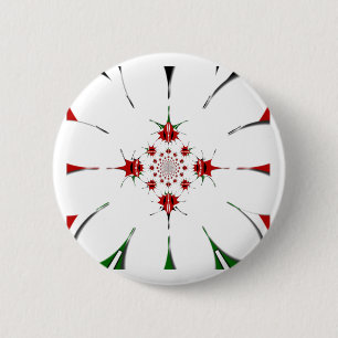 HAKUNA MATATA RED GREEN 6 CM ROUND BADGE