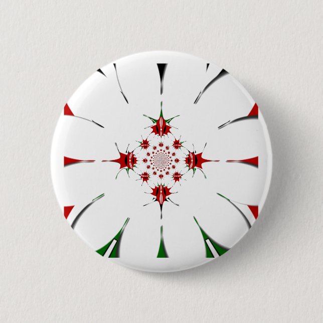 HAKUNA MATATA RED GREEN 6 CM ROUND BADGE (Front)