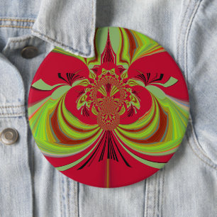 Hakuna Matata red yellow design 6 Cm Round Badge