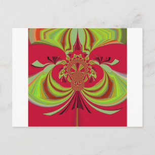 Hakuna Matata red yellow design Postcard