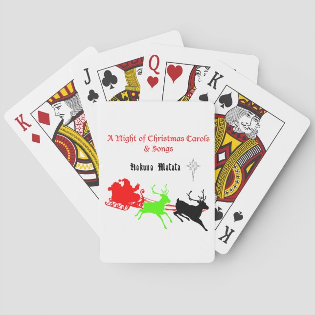 Hakuna Matata Santa's gifts with carol singing.png Playing Cards (Back)
