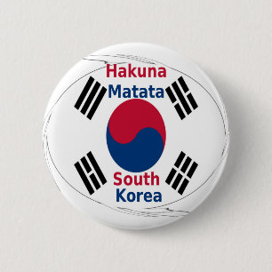 Hakuna Matata South Korea Art Print/Graphic 6 Cm Round Badge