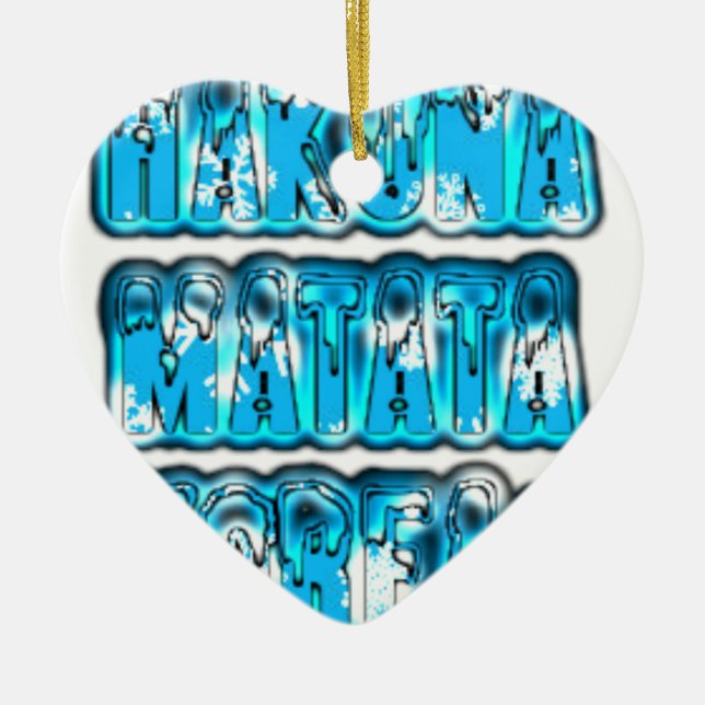 Hakuna Matata South Korea Art Print/Graphic Ceramic Tree Decoration (Front)