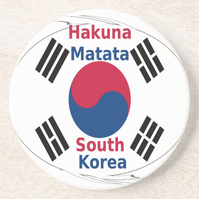 Hakuna Matata South Korea Art Print/Graphic Coaster (Front)