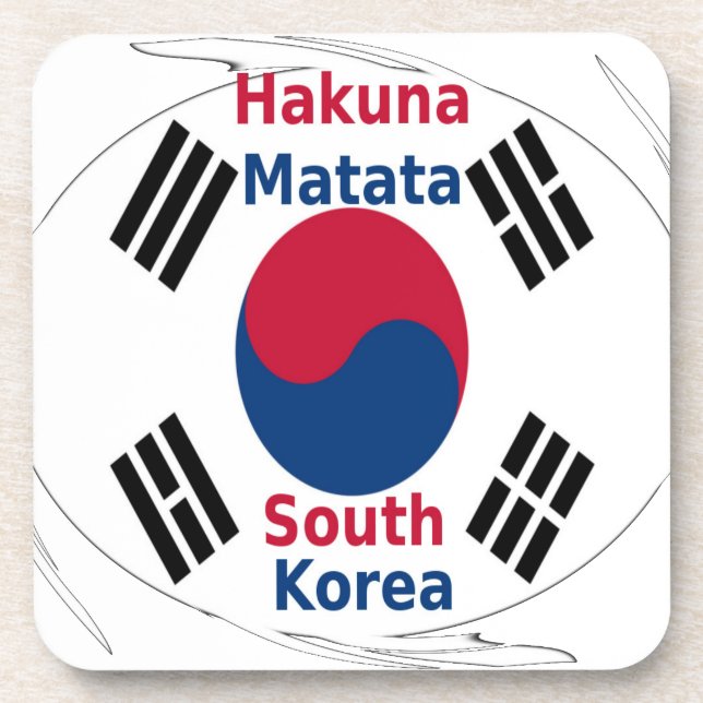 Hakuna Matata South Korea Art Print/Graphic Coaster (Front)