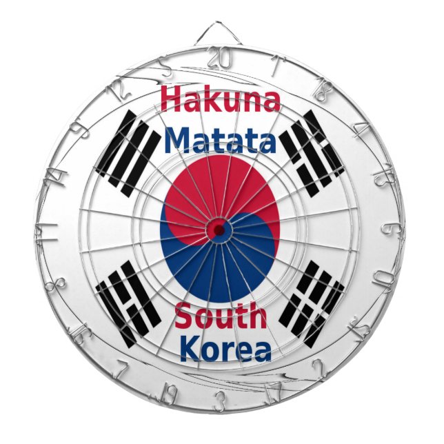 Hakuna Matata South Korea Art Print/Graphic Dartboard (Front)