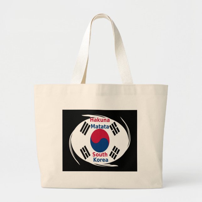 Hakuna Matata South Korea Art Print/Graphic Large Tote Bag (Front)