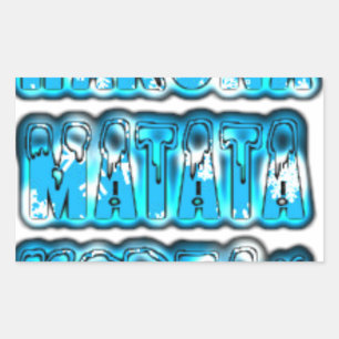Hakuna Matata South Korea Art Print/Graphic Rectangular Sticker