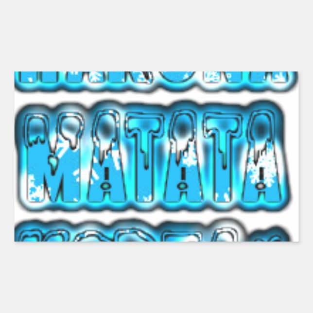 Hakuna Matata South Korea Art Print/Graphic Rectangular Sticker (Front)