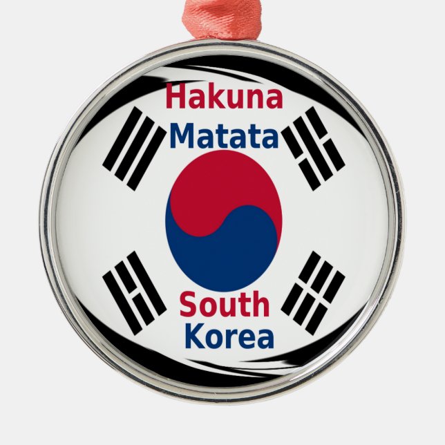 Hakuna Matata South Korea Metal Tree Decoration (Front)