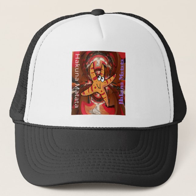 Hakuna Matata Starfish Design Trucker Hat (Front)