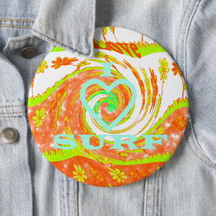 Hakuna Matata Summer Baby Kids I Love Surfing..png 6 Cm Round Badge