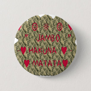 Hakuna Matata Talk Money Art Print Design 6 Cm Round Badge