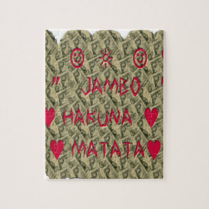 Hakuna Matata Talk Money Art Print Design Jigsaw Puzzle